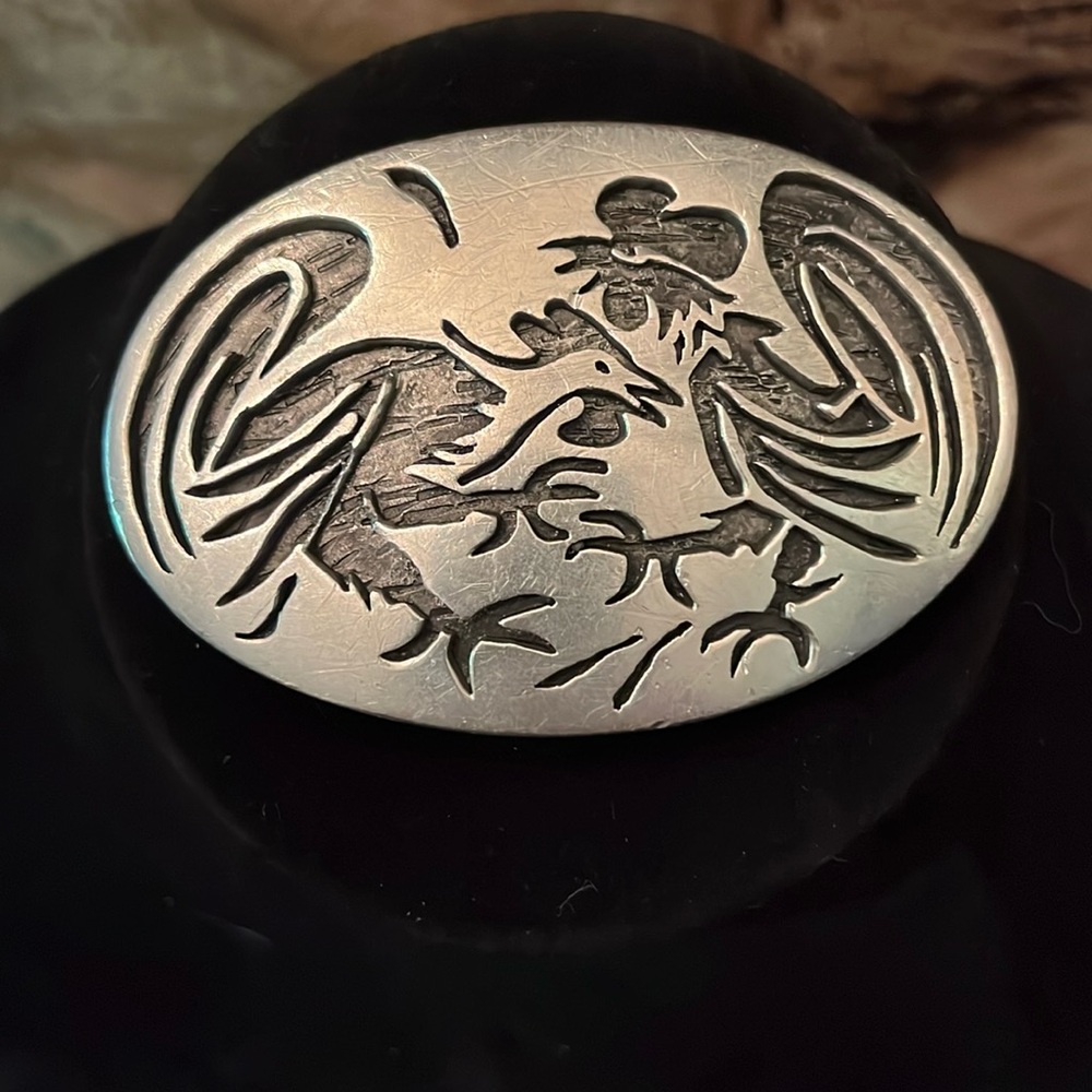 Belt Buckle Roosters Southwestern Style Native Craftsmen